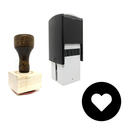 "Love" rubber stamp with 3 sample imprints of the image