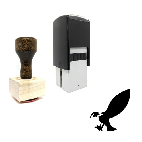 "Eagle" rubber stamp with 3 sample imprints of the image