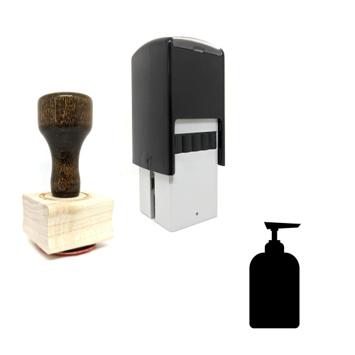 "Dispenser" rubber stamp with 3 sample imprints of the image