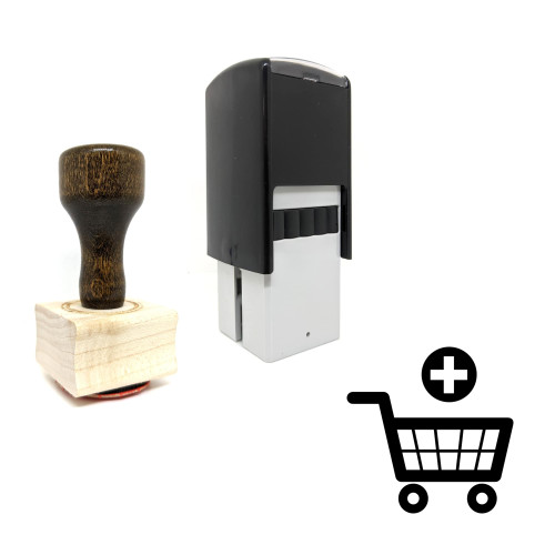 "Add Cart" rubber stamp with 3 sample imprints of the image