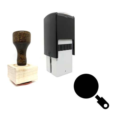 "Frying Pan" rubber stamp with 3 sample imprints of the image