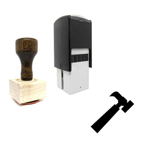 "Hammer" rubber stamp with 3 sample imprints of the image