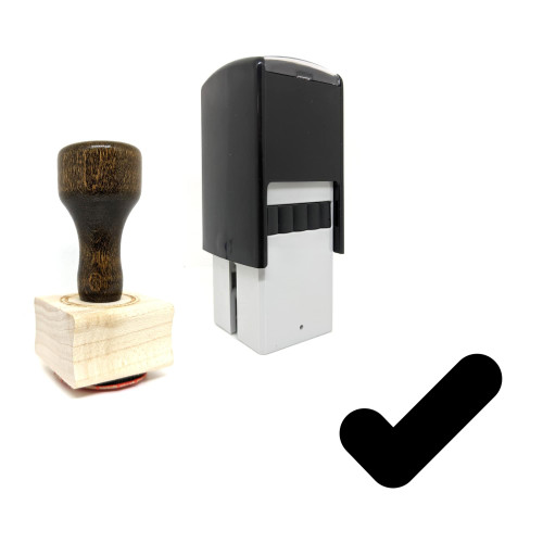 "Check Mark" rubber stamp with 3 sample imprints of the image