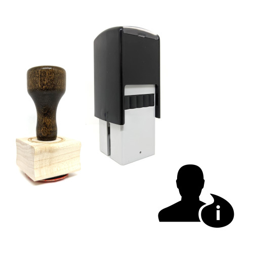 "Personal Info" rubber stamp with 3 sample imprints of the image