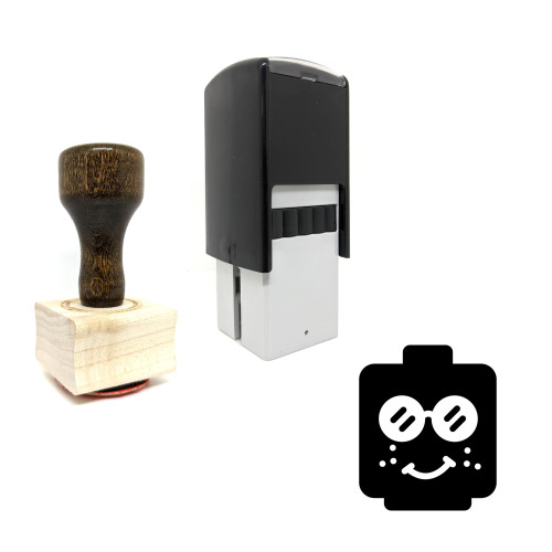"Nerdy" rubber stamp with 3 sample imprints of the image