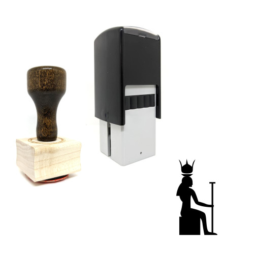 "Egyptian Sign" rubber stamp with 3 sample imprints of the image