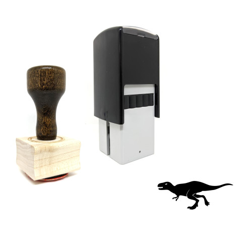 "Dinosaurus" rubber stamp with 3 sample imprints of the image