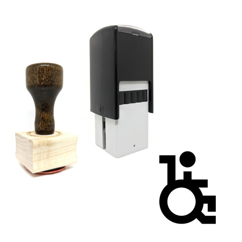 "Handicap" rubber stamp with 3 sample imprints of the image