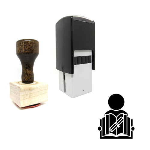 "Learn" rubber stamp with 3 sample imprints of the image