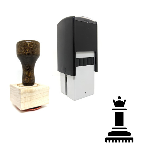 "Chess Piece" rubber stamp with 3 sample imprints of the image