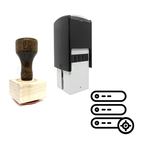 "Server Location" rubber stamp with 3 sample imprints of the image