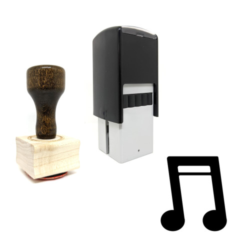 "Music" rubber stamp with 3 sample imprints of the image