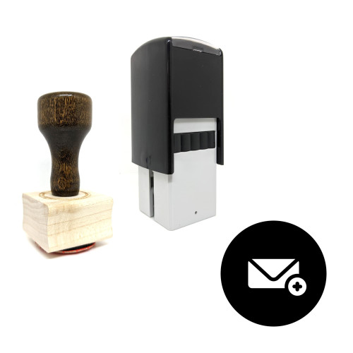 "Add Message" rubber stamp with 3 sample imprints of the image