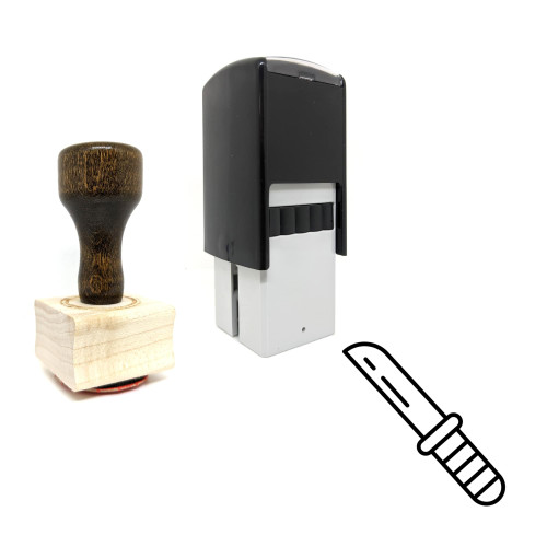 "Knife" rubber stamp with 3 sample imprints of the image "Knife" rubber stamp with 3 sample imprints of the image