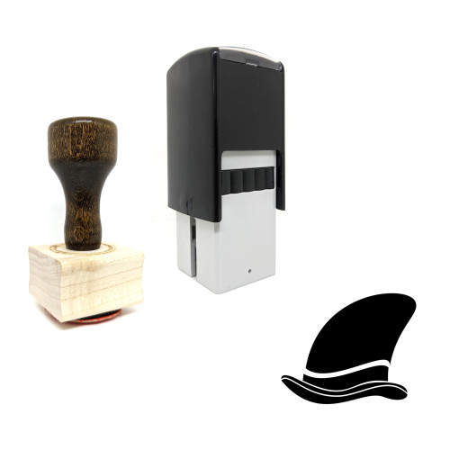 "Hat" rubber stamp with 3 sample imprints of the image