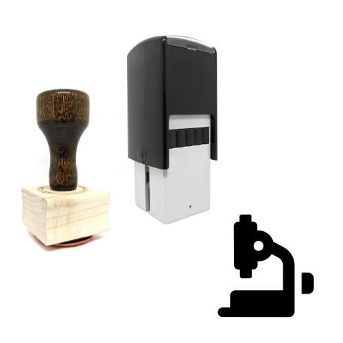 "Microscope" rubber stamp with 3 sample imprints of the image