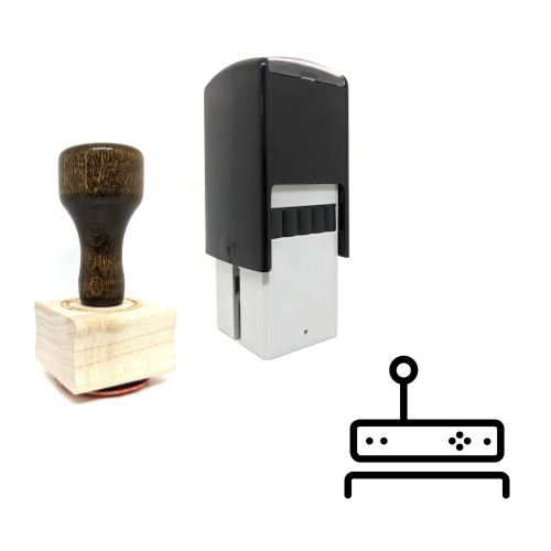 "Set Top Box" rubber stamp with 3 sample imprints of the image