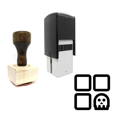 "Malicious App" rubber stamp with 3 sample imprints of the image