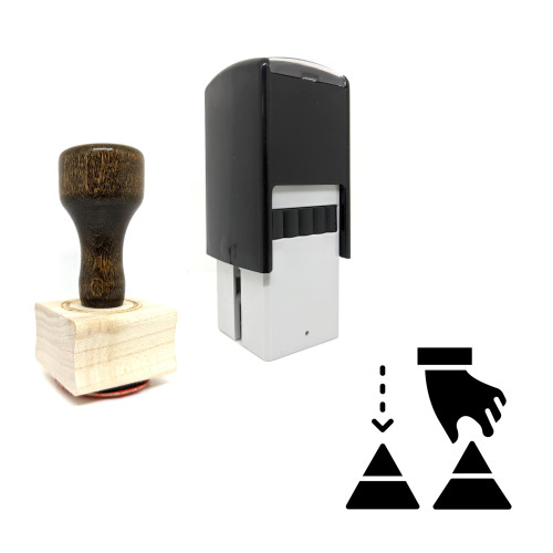 "Contribute" rubber stamp with 3 sample imprints of the image