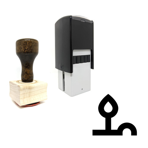 "Hermit" rubber stamp with 3 sample imprints of the image