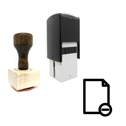 "Delete File Document" rubber stamp with 3 sample imprints of the image