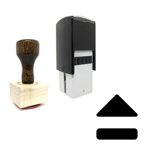 "Eject Button" rubber stamp with 3 sample imprints of the image