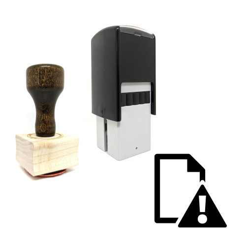 "Corrupt File" rubber stamp with 3 sample imprints of the image