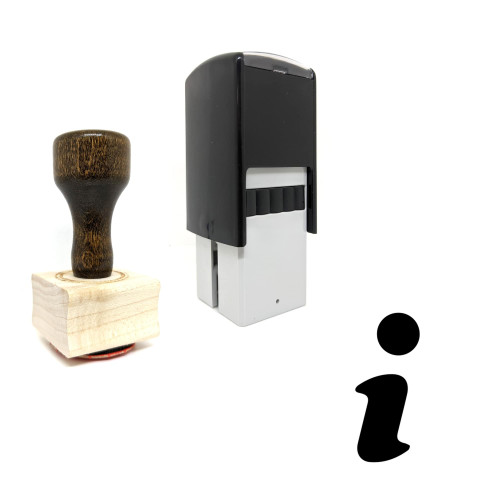 "Info" rubber stamp with 3 sample imprints of the image