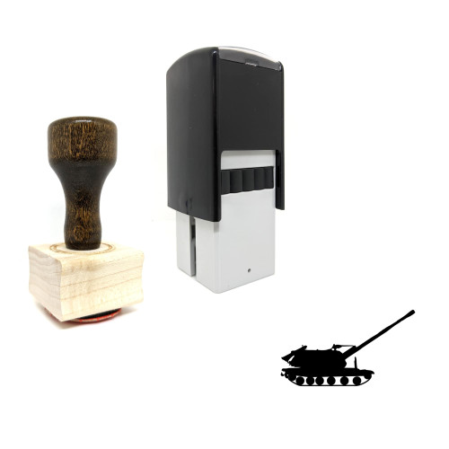 "Tank" rubber stamp with 3 sample imprints of the image