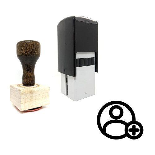 "User Account Add" rubber stamp with 3 sample imprints of the image