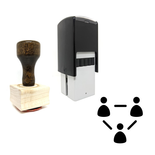 "Network" rubber stamp with 3 sample imprints of the image