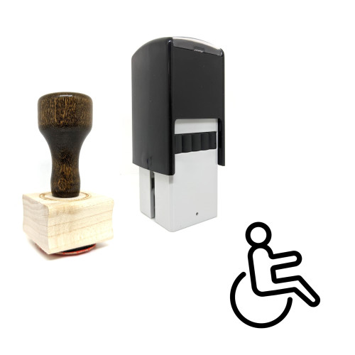 "Disabled" rubber stamp with 3 sample imprints of the image