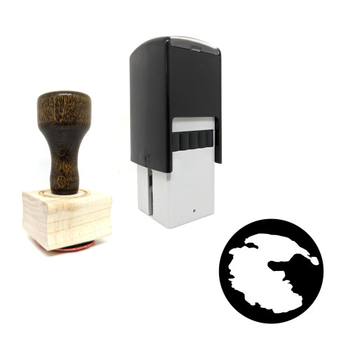 "Pangea" rubber stamp with 3 sample imprints of the image