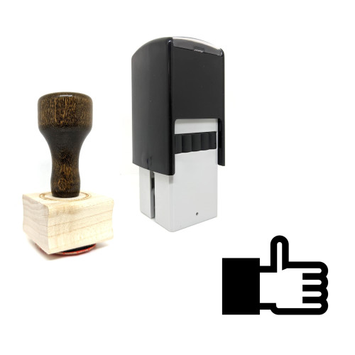 "Thumbs Up Sign" rubber stamp with 3 sample imprints of the image