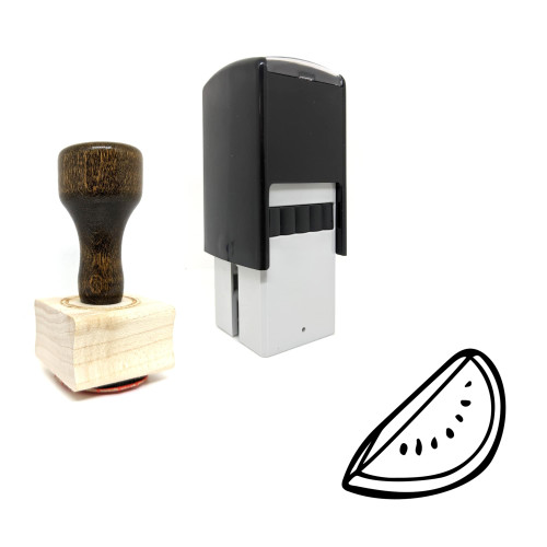 "Watermelon" rubber stamp with 3 sample imprints of the image