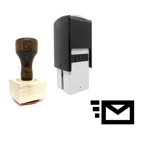 "Send" rubber stamp with 3 sample imprints of the image