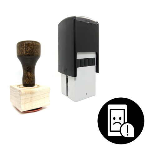 "Mobile Alert" rubber stamp with 3 sample imprints of the image "Mobile Alert" rubber stamp with 3 sample imprints of the image