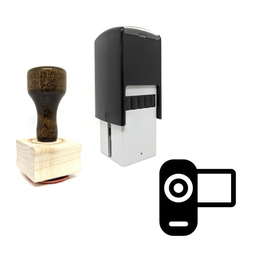 "Video Camera" rubber stamp with 3 sample imprints of the image