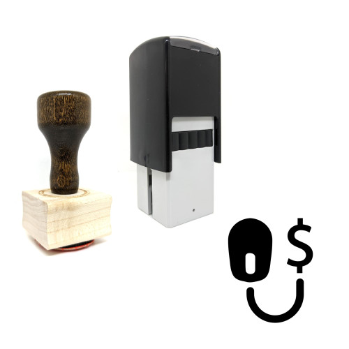 "Online Make Money" rubber stamp with 3 sample imprints of the image