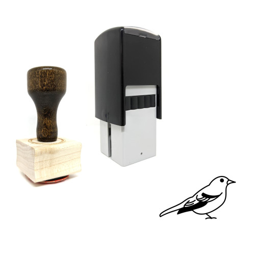 "Bird" rubber stamp with 3 sample imprints of the image