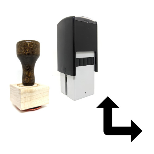"Arrow" rubber stamp with 3 sample imprints of the image