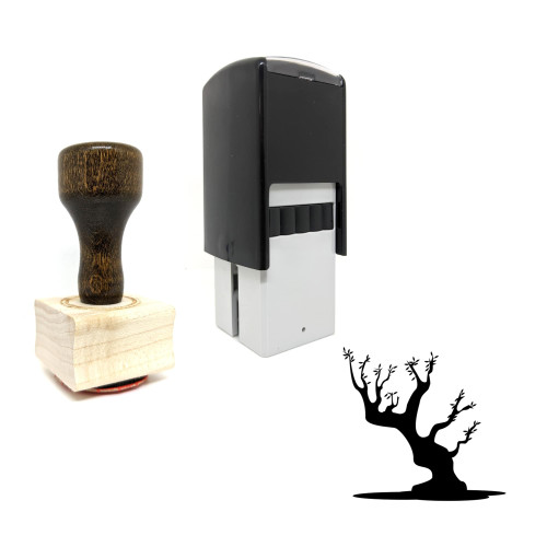 "Tree" rubber stamp with 3 sample imprints of the image