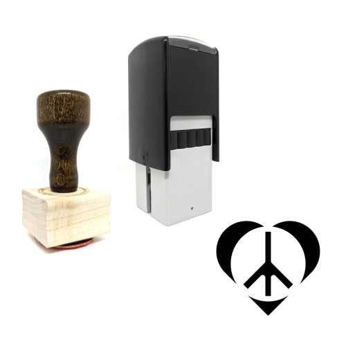 "Love Of Peace" rubber stamp with 3 sample imprints of the image