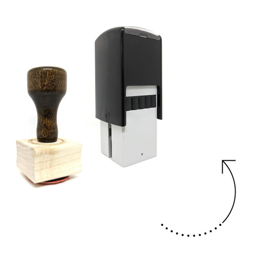 "Arrow" rubber stamp with 3 sample imprints of the image