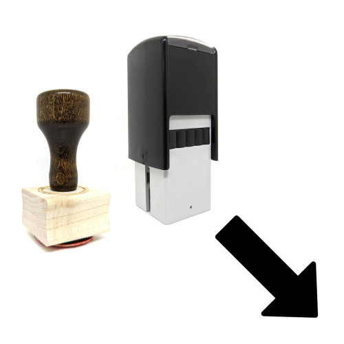 "Lower Right" rubber stamp with 3 sample imprints of the image