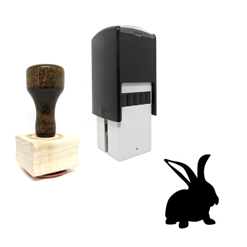 "Rabbit" rubber stamp with 3 sample imprints of the image