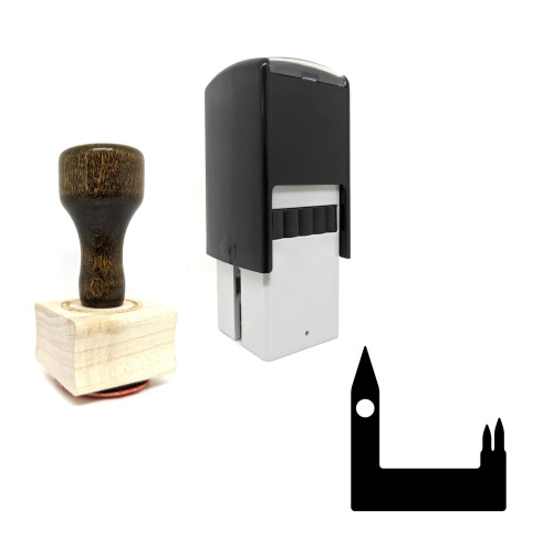 "Big Ben" rubber stamp with 3 sample imprints of the image