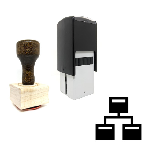 "Server" rubber stamp with 3 sample imprints of the image