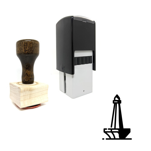 "Monas" rubber stamp with 3 sample imprints of the image