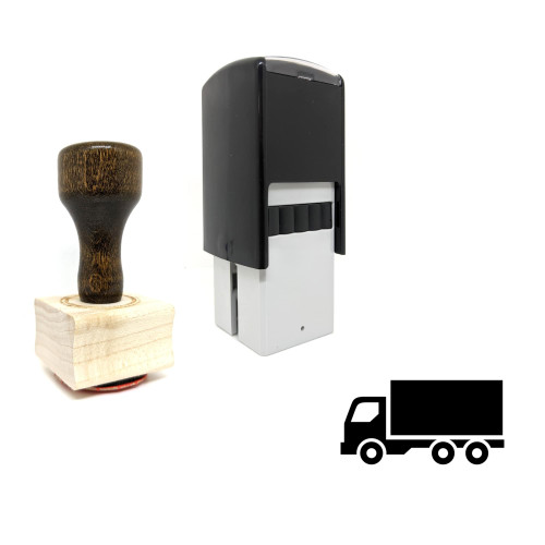 "Truck" rubber stamp with 3 sample imprints of the image